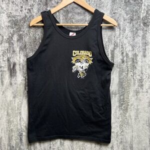 Men's Vintage CU Colorado Buffs Buffaloes Black Tank Top Shirt Sz Large Jerzees
